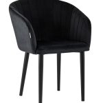 Стул с подлокотниками Нейтон велюр черный