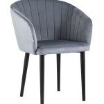 Стул с подлокотниками Нейтон велюр серый