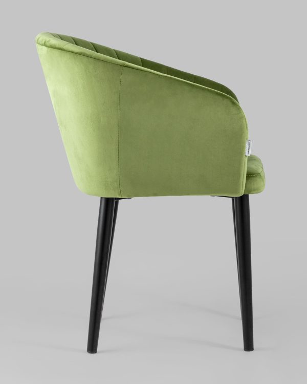 Стул с подлокотниками Нейтон велюр травяной — изображение 3