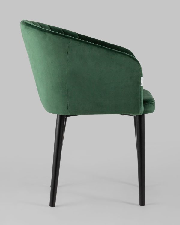 Стул с подлокотниками Нейтон велюр зеленый — изображение 3