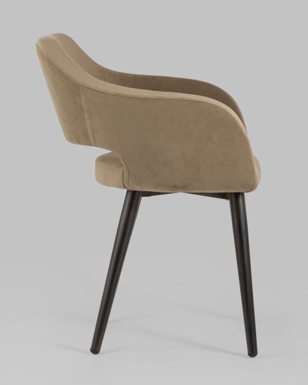 Стул с подлокотниками Саймон велюр капучино — изображение 3