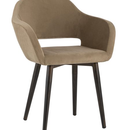 Стул с подлокотниками Саймон велюр капучино