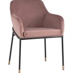 Стул Сандра велюр пыльно-розовый