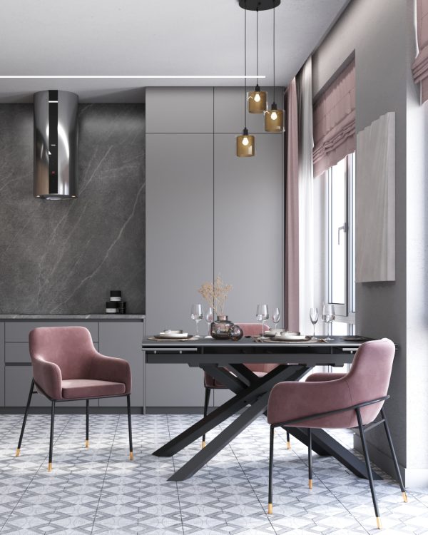 Стул Сандра велюр пыльно-розовый — изображение 3