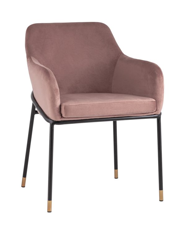 Стул Сандра велюр пыльно-розовый