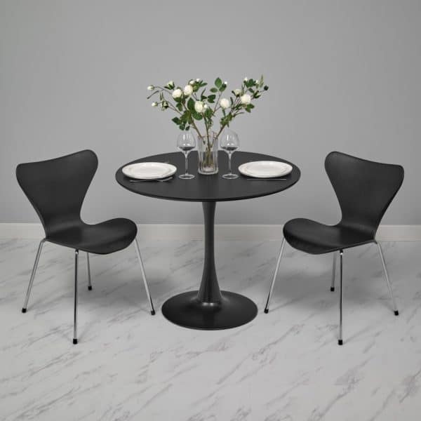 Стул Seven Style чёрный с хромированными ножками — изображение 2