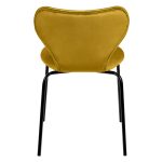 Стул Seven Style горчичный велюр с чёрными ножками — изображение 4