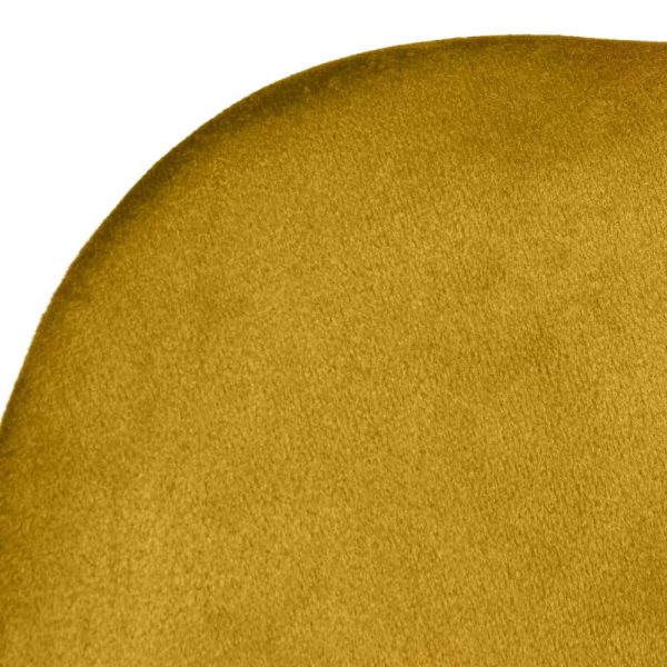 Стул Seven Style горчичный велюр с чёрными ножками — изображение 5