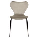 Стул Seven Style латте велюр с чёрными ножками — изображение 2