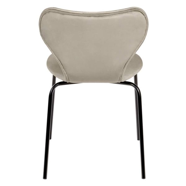 Стул Seven Style латте велюр с чёрными ножками — изображение 4