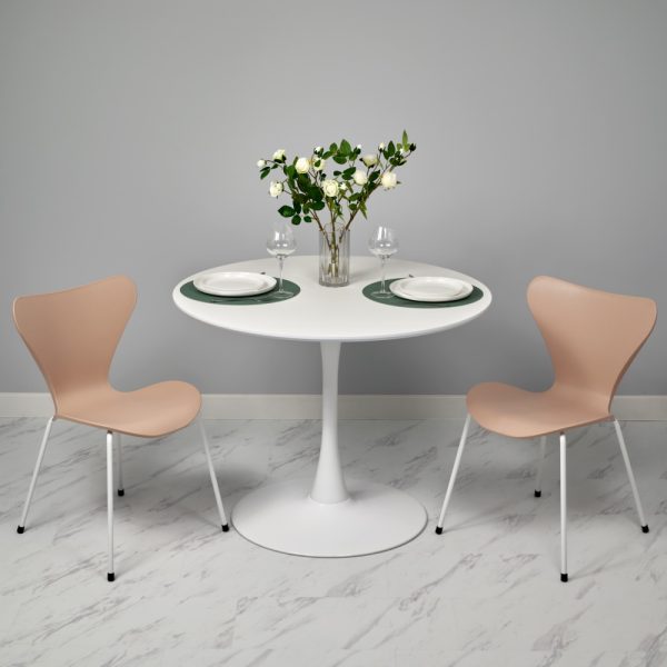 Стул Seven Style пудровый с белыми ножками — изображение 2