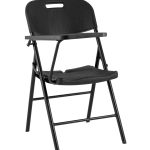Стул складной банкетный со столиком черный