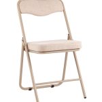 Стул складной Джонни рогожка бежевая каркас бежевый
