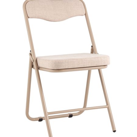 Стул складной Джонни рогожка бежевая каркас бежевый