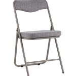 Стул складной Джонни рогожка серо-голубой каркас серый