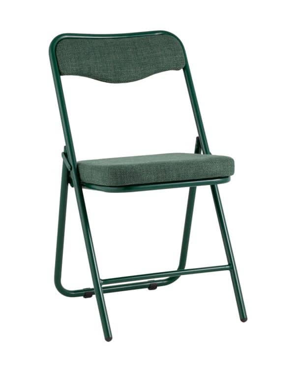 Стул складной Джонни рогожка зеленая каркас зеленый