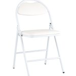 Стул складной Hagen экокожа белый каркас белый