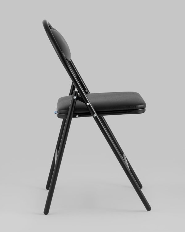 stul-skladnoj-hagen-jekokozha-chernyj-karkas-chernyj-2 Стул складной Hagen экокожа черный каркас черный — изображение 3