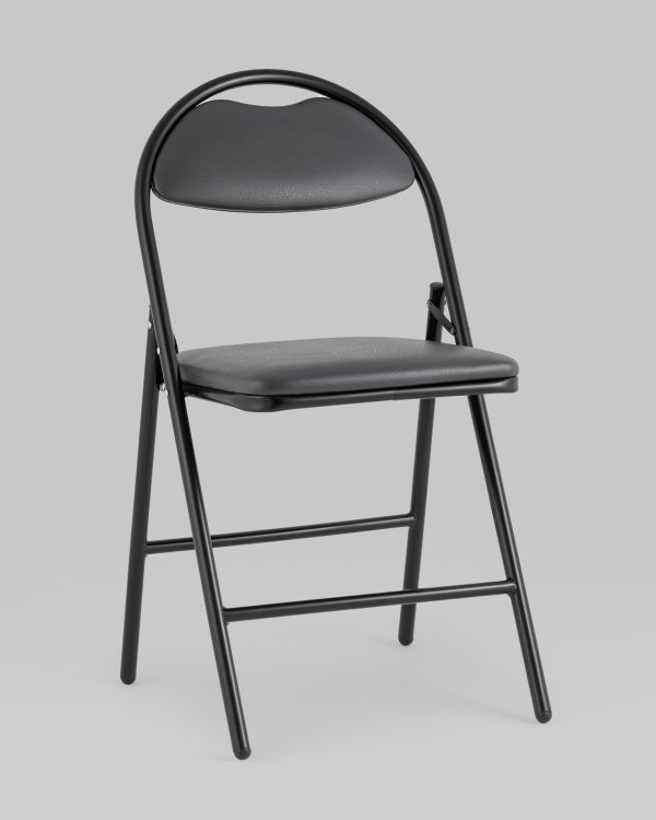 stul-skladnoj-hagen-jekokozha-seryj-karkas-chernyj-1 Стул складной Hagen экокожа серый каркас черный — изображение 2