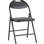 Стул складной Hagen экокожа серый каркас черный