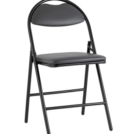 Стул складной Hagen экокожа серый каркас черный