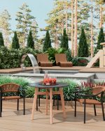 Стул Syna светло-коричневый серые ножки — изображение 2