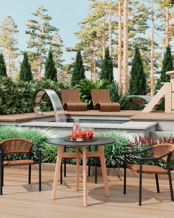 Стул Syna светло-коричневый серые ножки — изображение 2