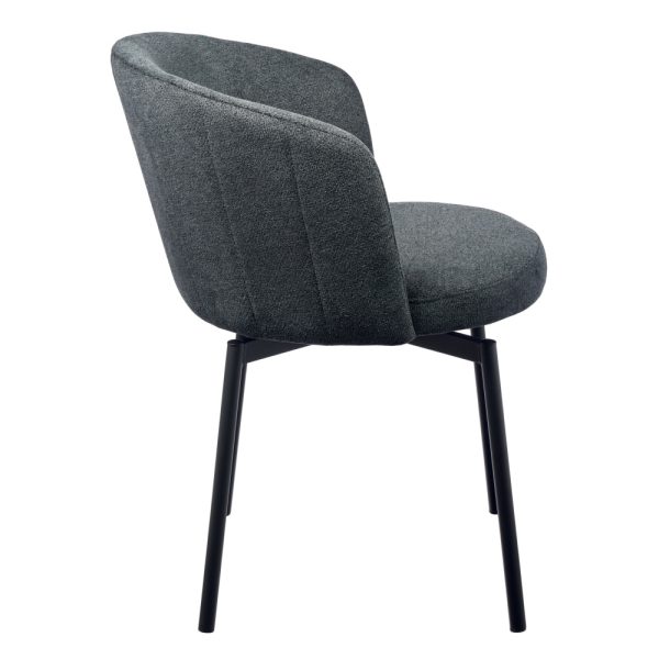 Стул Tess серый шенилл на поворотном механизме — изображение 3