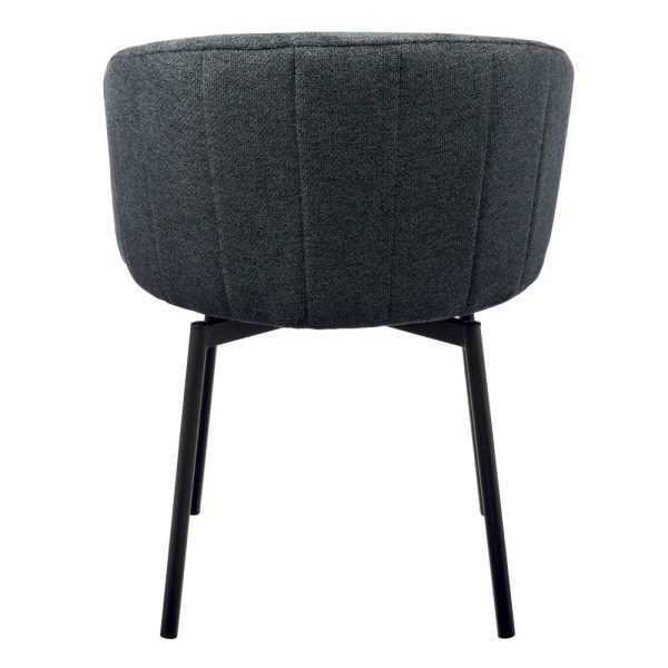 Стул Tess серый шенилл на поворотном механизме — изображение 4