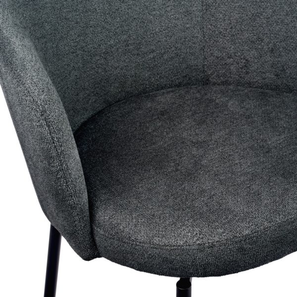 Стул Tess серый шенилл на поворотном механизме — изображение 5