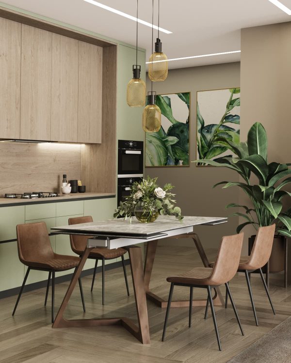 Стул TEXAS экокожа коричневый — изображение 3