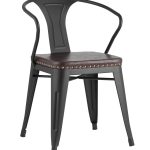 Стул TOLIX ARMS SOFT с подлокотниками черный матовый