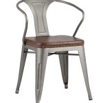 Стул TOLIX ARMS SOFT с подлокотниками серебристый