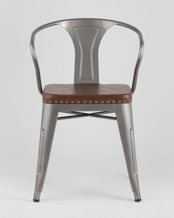 Стул TOLIX ARMS SOFT с подлокотниками серебристый — изображение 3