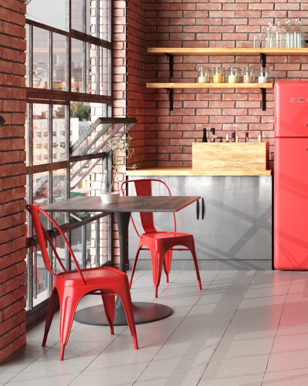 Стул TOLIX красный глянцевый — изображение 3