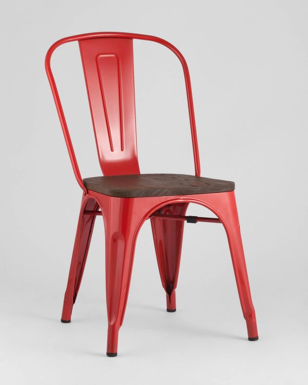 Стул TOLIX WOOD красный глянцевый — изображение 2