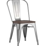 Стул TOLIX WOOD серебристый матовый