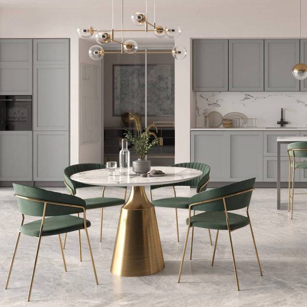 Стул Turin чёрный с золотыми ножками — изображение 2