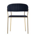 Стул Turin чёрный с золотыми ножками — изображение 4