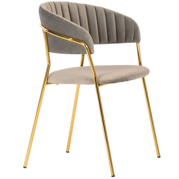 Стул Turin латте с золотыми ножками — изображение 4