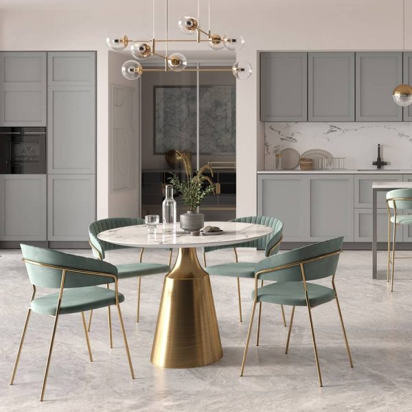 Стул Turin мятный с золотыми ножками — изображение 2