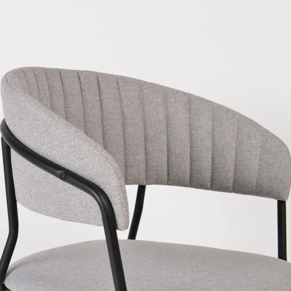 Стул Turin серый с чёрными ножками — изображение 5