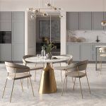 Стул Turin серый вельвет с чёрными ножками — изображение 2