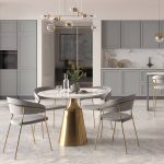 Стул Turin синий с золотыми ножками — изображение 2