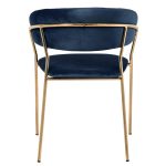 Стул Turin синий с золотыми ножками — изображение 5