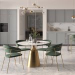 Стул Turin зеленый с золотыми ножками — изображение 2