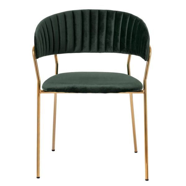 Стул Turin зеленый с золотыми ножками — изображение 3
