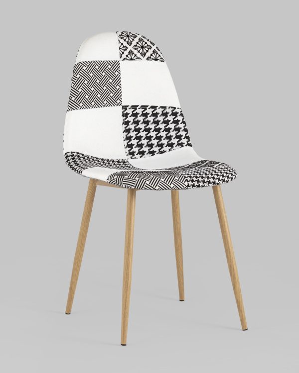 Стул Валенсия пэчворк черно-белый — изображение 2