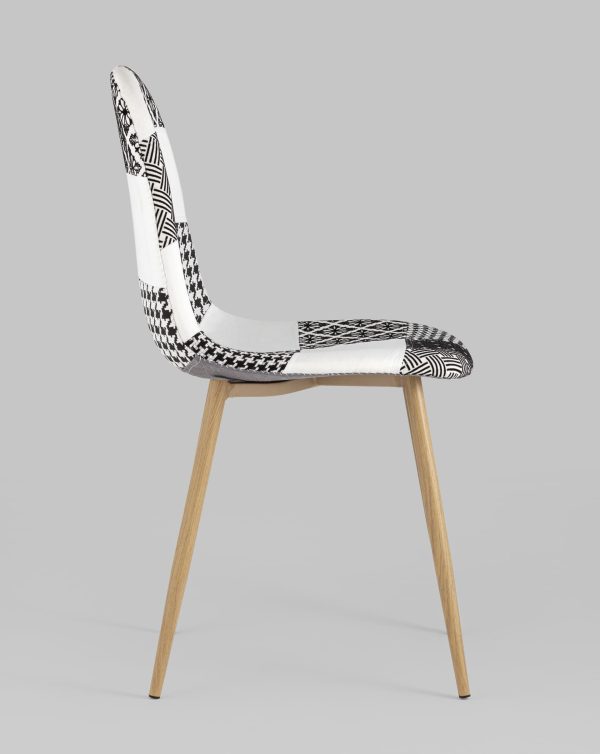 Стул Валенсия пэчворк черно-белый — изображение 3