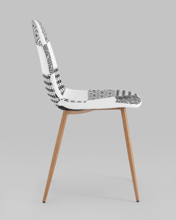 Стул Валенсия SN пэчворк черно-белый 2 шт — изображение 3